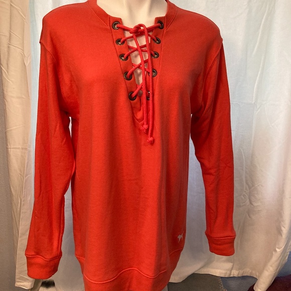 PINK Victoria's Secret Orange Sweatshirt - LAST DAY! - Picture 1 of 8